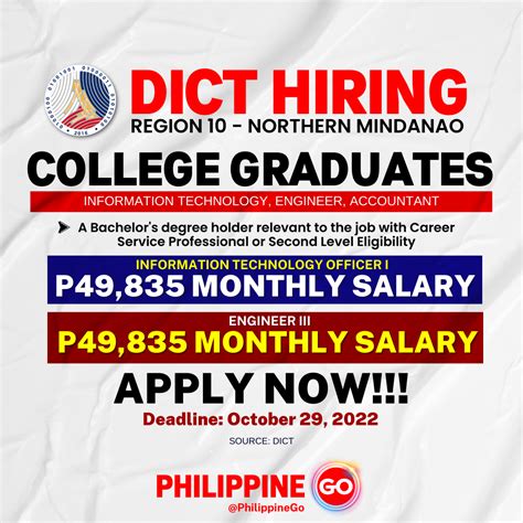 dict panabo job hiring|DICT .